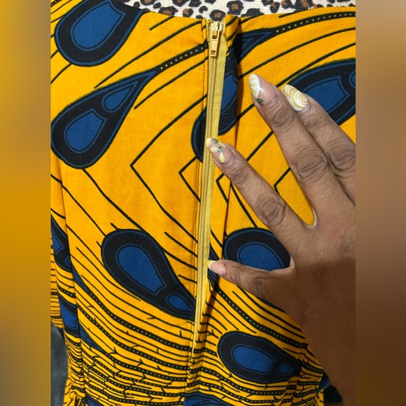 Let’s take a trip in this handmade African print floor length dress. - Picture 3 of 5